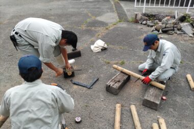 ３年生造園技術実践